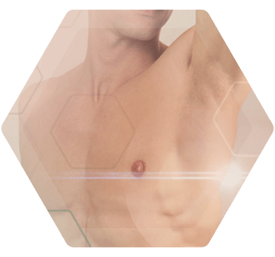 Photo man without hair in armpit