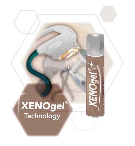 Illustration XENOgel Technology brown Logo